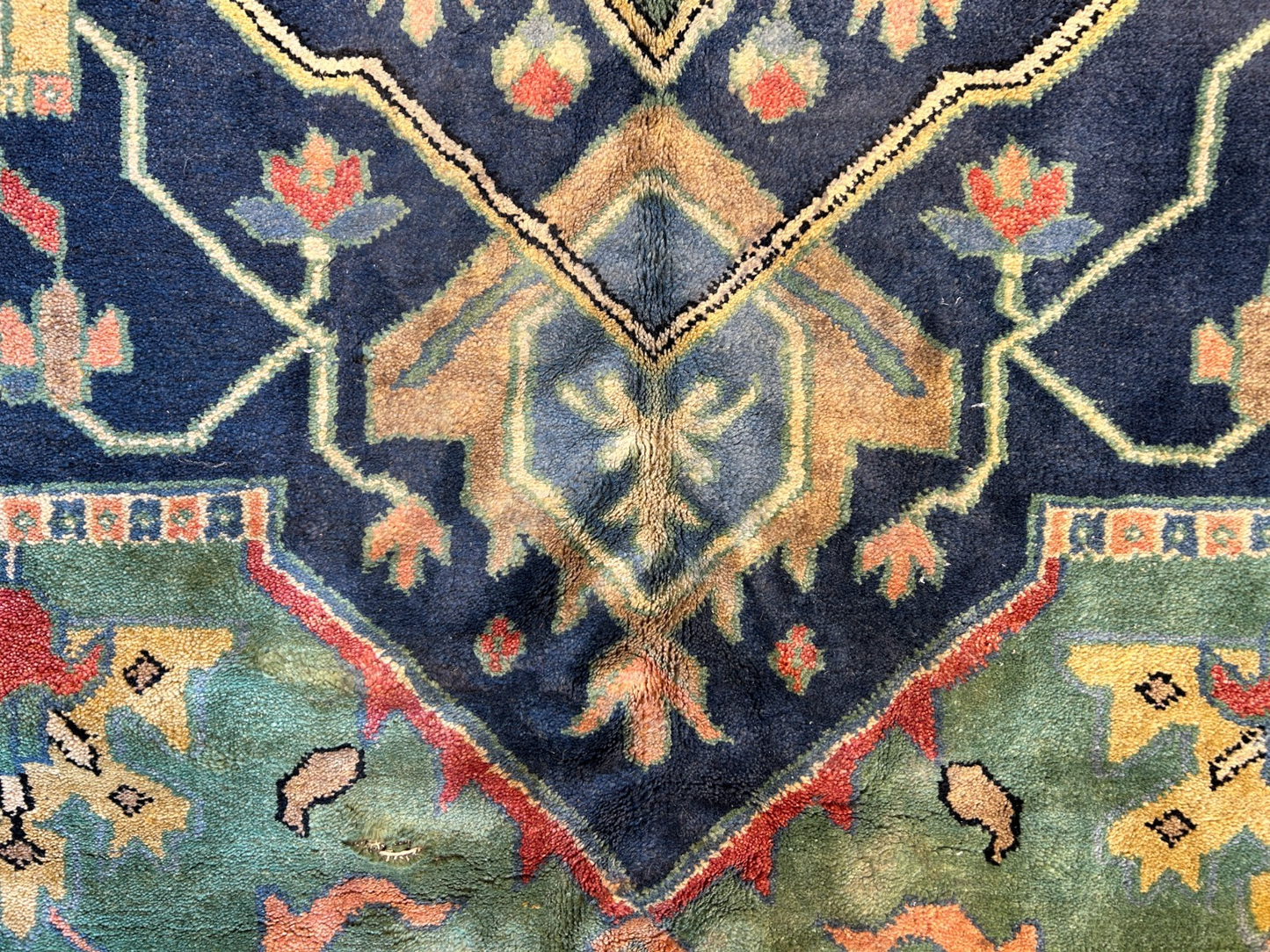 11'11"x15'11" Hand-Knotted 100% Wool Pile Herize Area Rug - Carpet