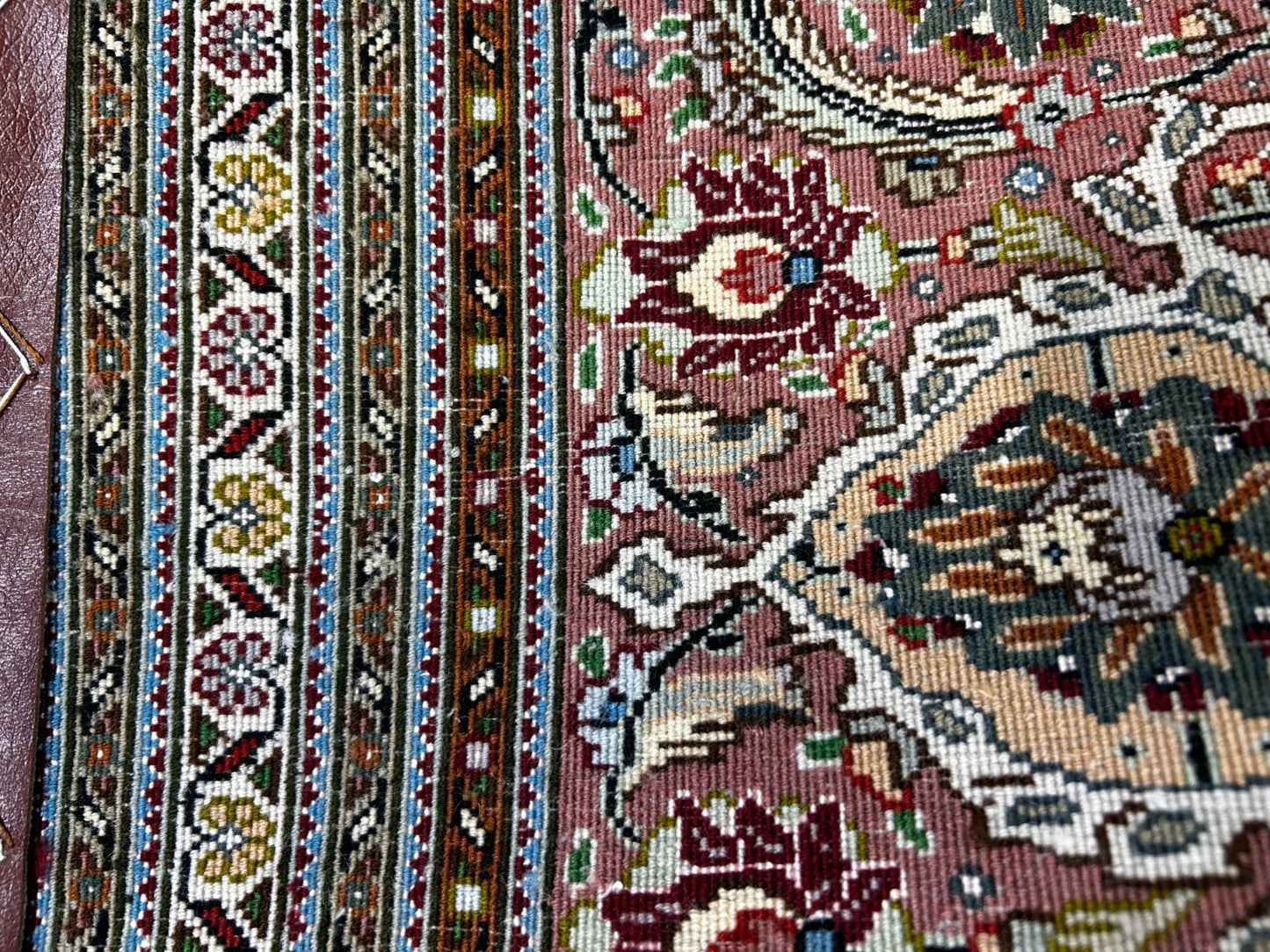 8'3"x11'1" Hand-Knotted Silk & Wool Tabrize Fish Style  Rug - Carpet