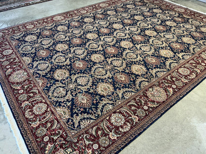 9'x12'2" Hand-Knotted 100% Wool Pile Oriental Rug