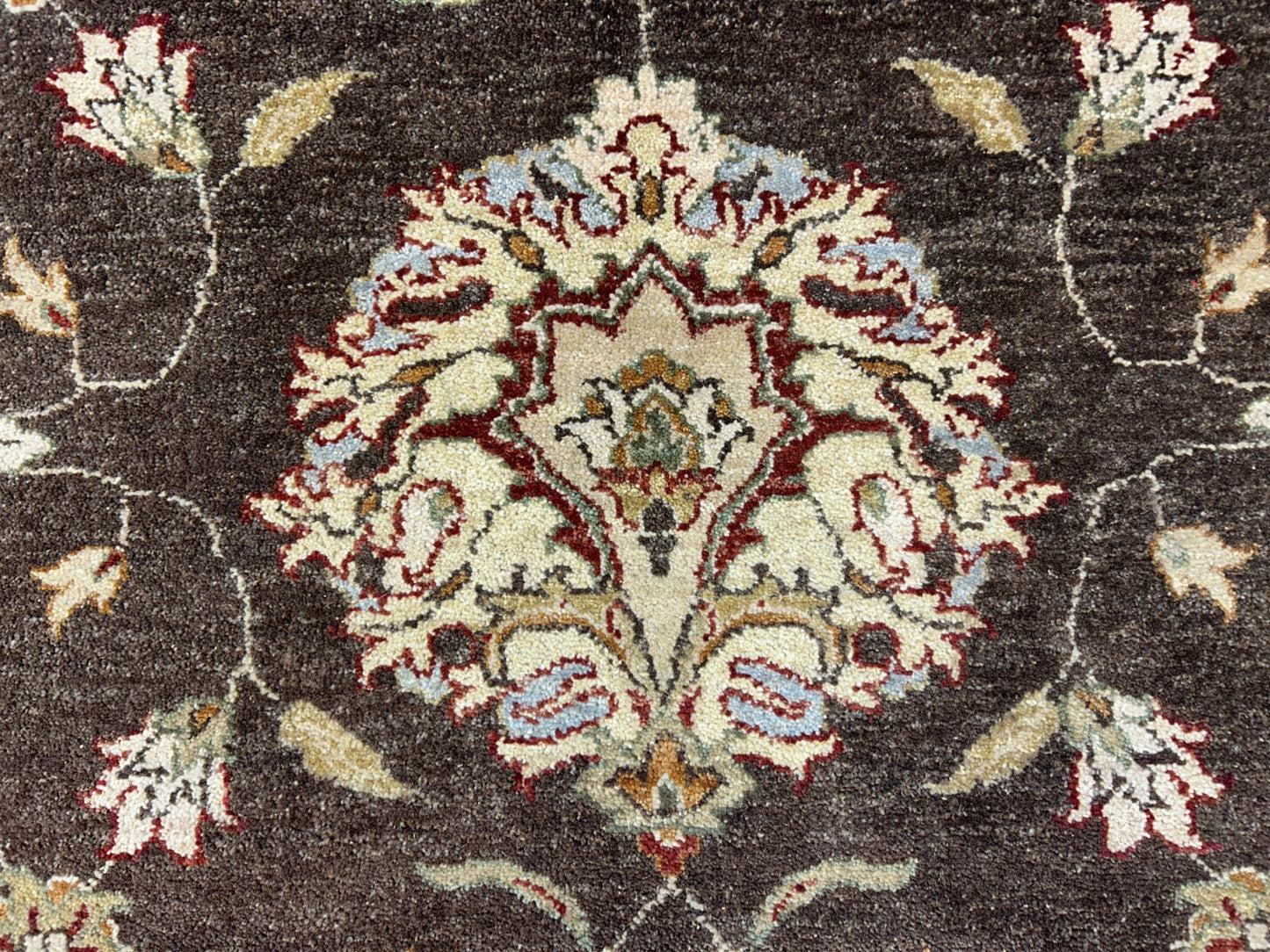 9'x11'10" Hand-Knotted 100% Wool Pile Pishawar Rug