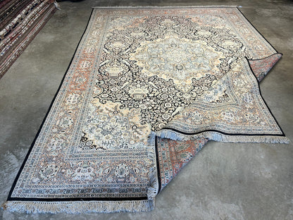 9'x12'6" Hand-Knotted 100%  Kashmiri Silk Pile Area Rug