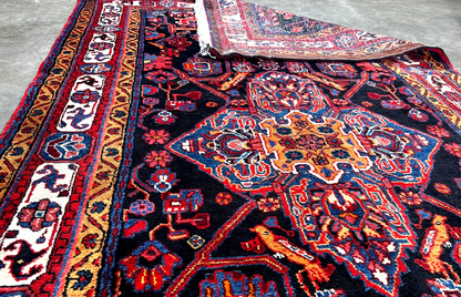 5'0" x 10'3'' Hand-Knotted 100% Lamb Wool Pile Nahavande Area Rug