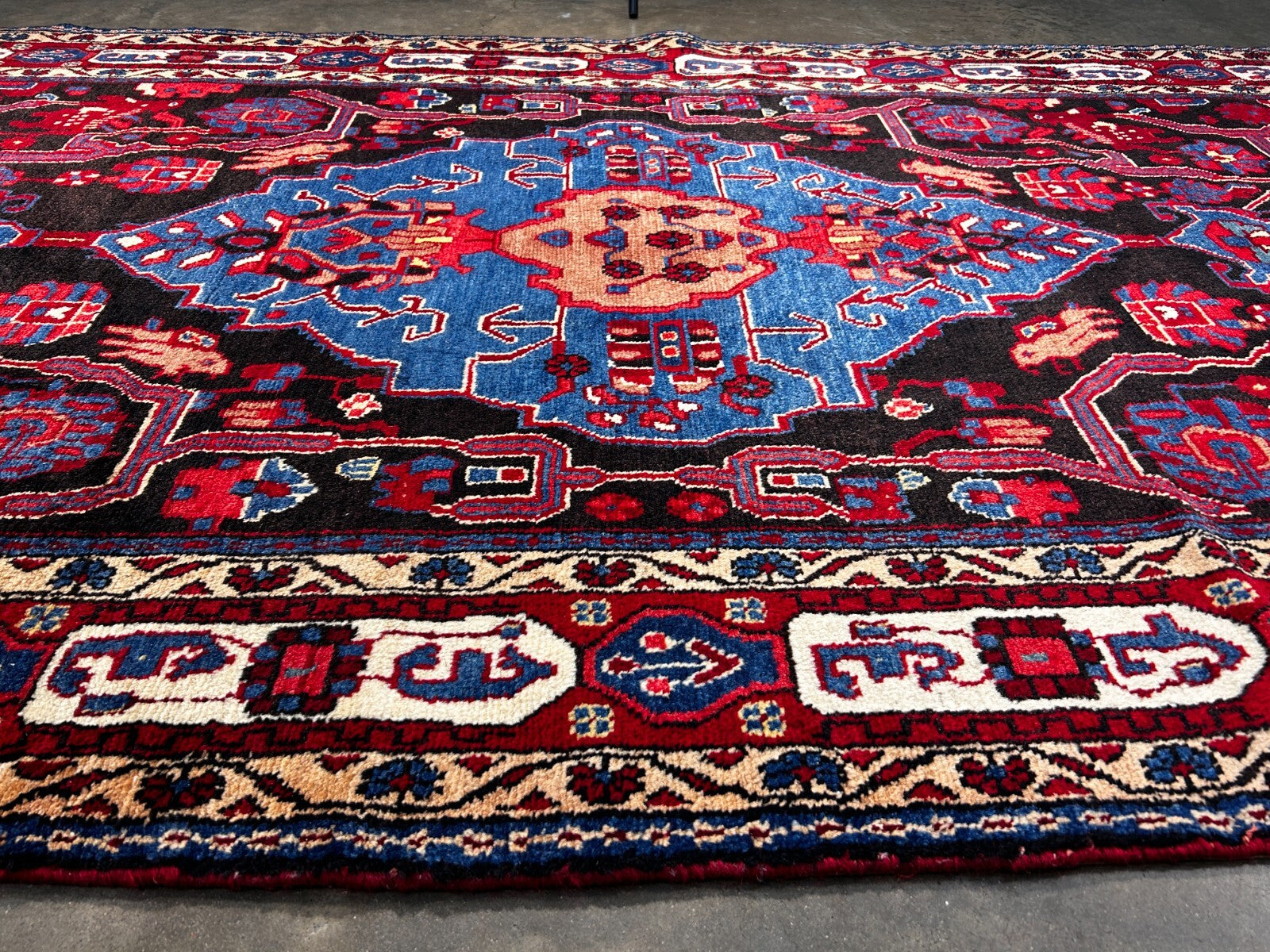 4'9" x 9'6" Hand-Knotted 100% Lamb Wool Pile Nahavande Area Rug - Carpet