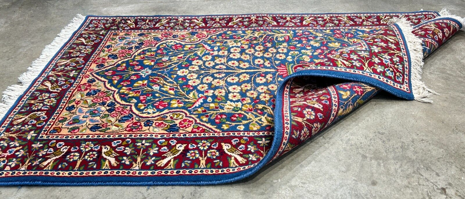 3'x4'9" Hand-Knotted 100% Wool Pile Tree of Life Carpet - Kermane Area Rug