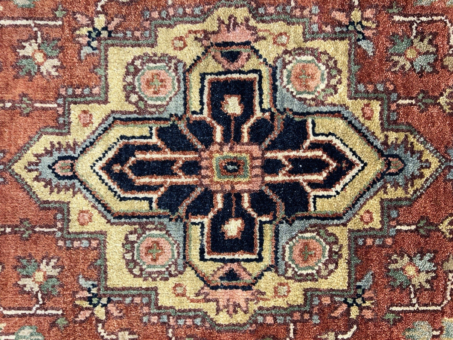 3’x5’1” Hand-Knotted 100% Wool Indoserapi Area Rug - Carpet