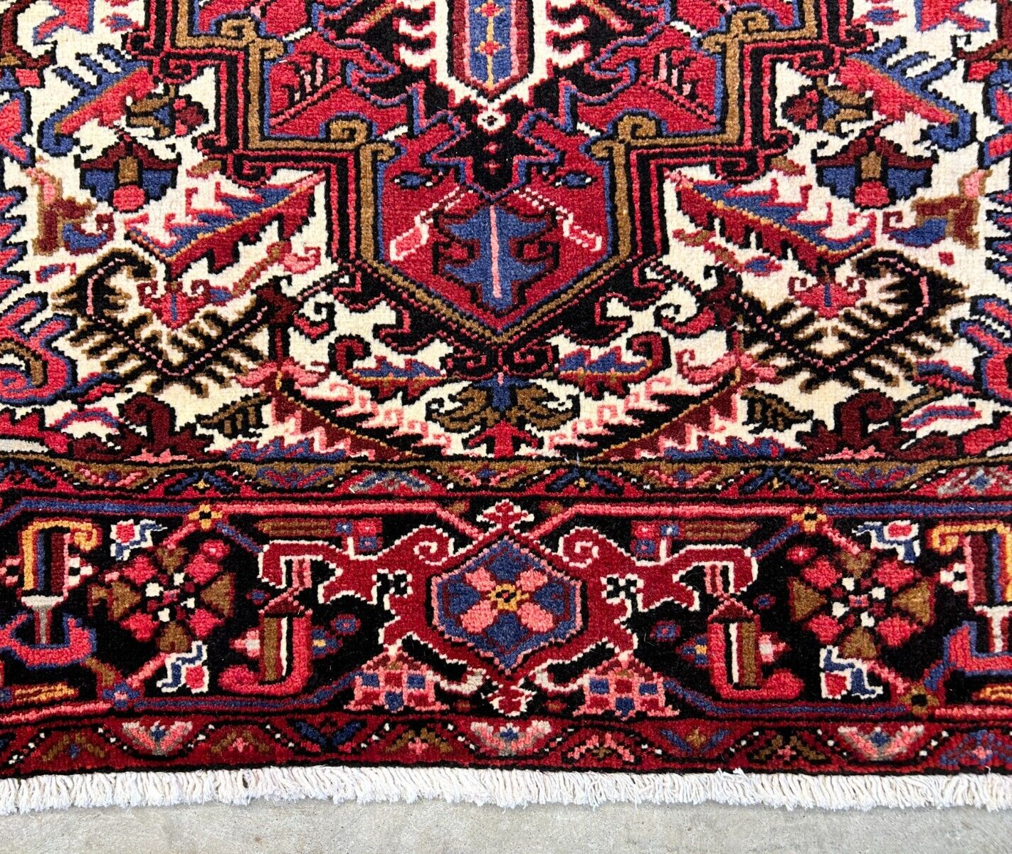 7'3"x9'9" Hand-Knotted 100% Wool Herize Carpet - Area Rug