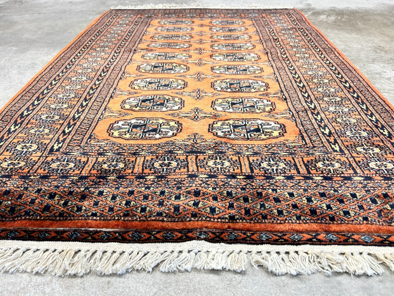 2'8"x3'11" Hand-Knotted 100% Wool Pile Bokhara Rug