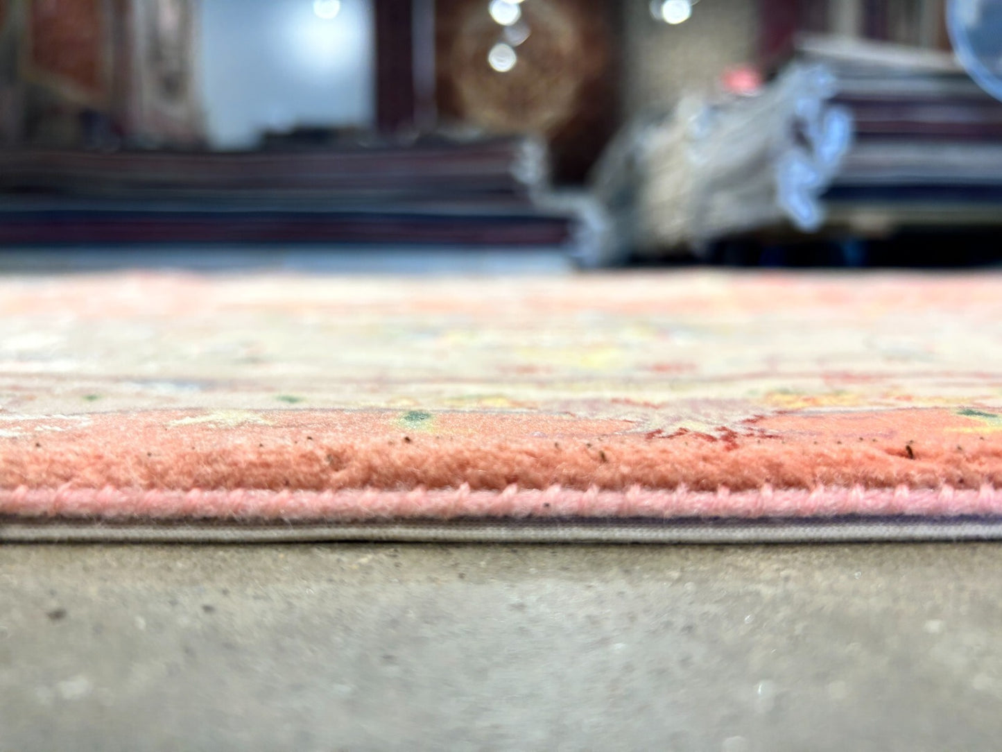 6'7"x9'9" Fine Hand-Knotted Wool & Silk Blend Tabrize Carpet - Area Rug