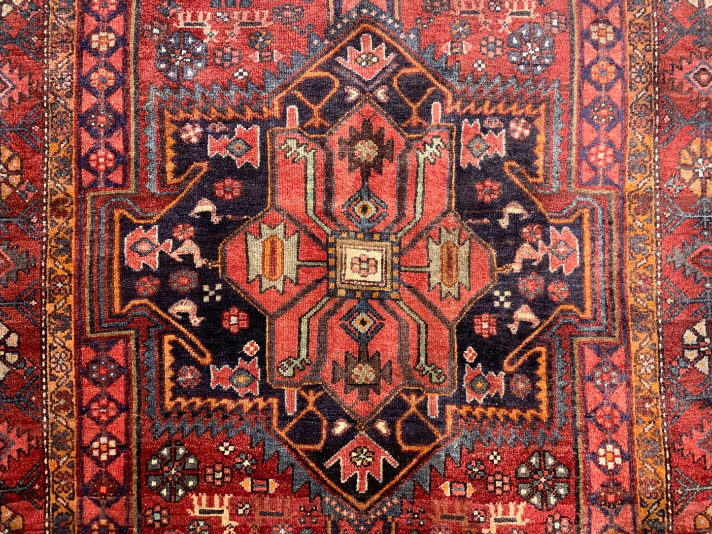 Collector  Item - 4'3"x7'7" Antique Fine 100%  Wool Pile Bidjare Area Rug