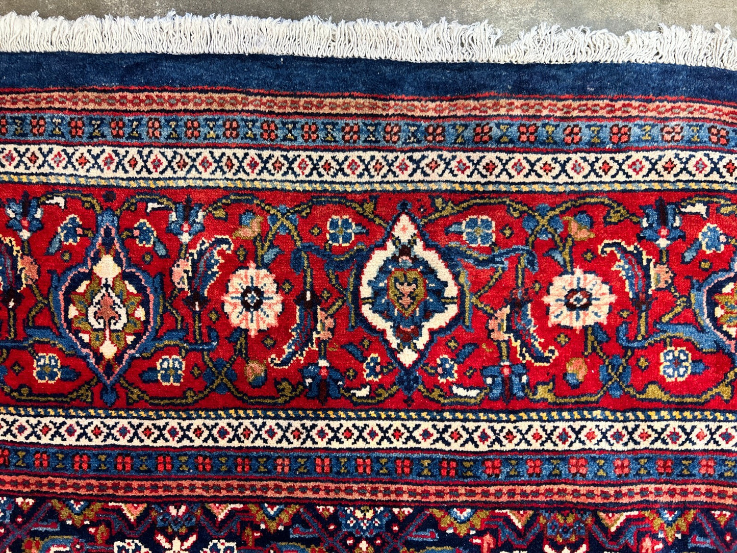 10'5"x14' Hand-Knotted 100% Wool Pile All-over Herati Rug