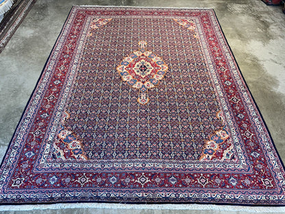 8'11"x11'8" Hand-Knotted 100% Wool Pile Bidjar Rug