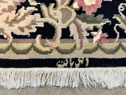 6'x9'2" Hand-Knotted 100% Wool Pile Indo-Tabati Carpet - Area Rug