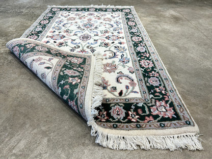 2'1"x5'1" Hand-Knotted 100% Wool Pile All-Over Area Rug