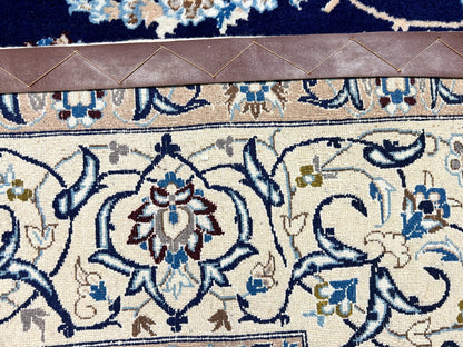 6'5"x10'1" Hand-Knotted Silk & Wool Blend Carpet - Naine Area Rug