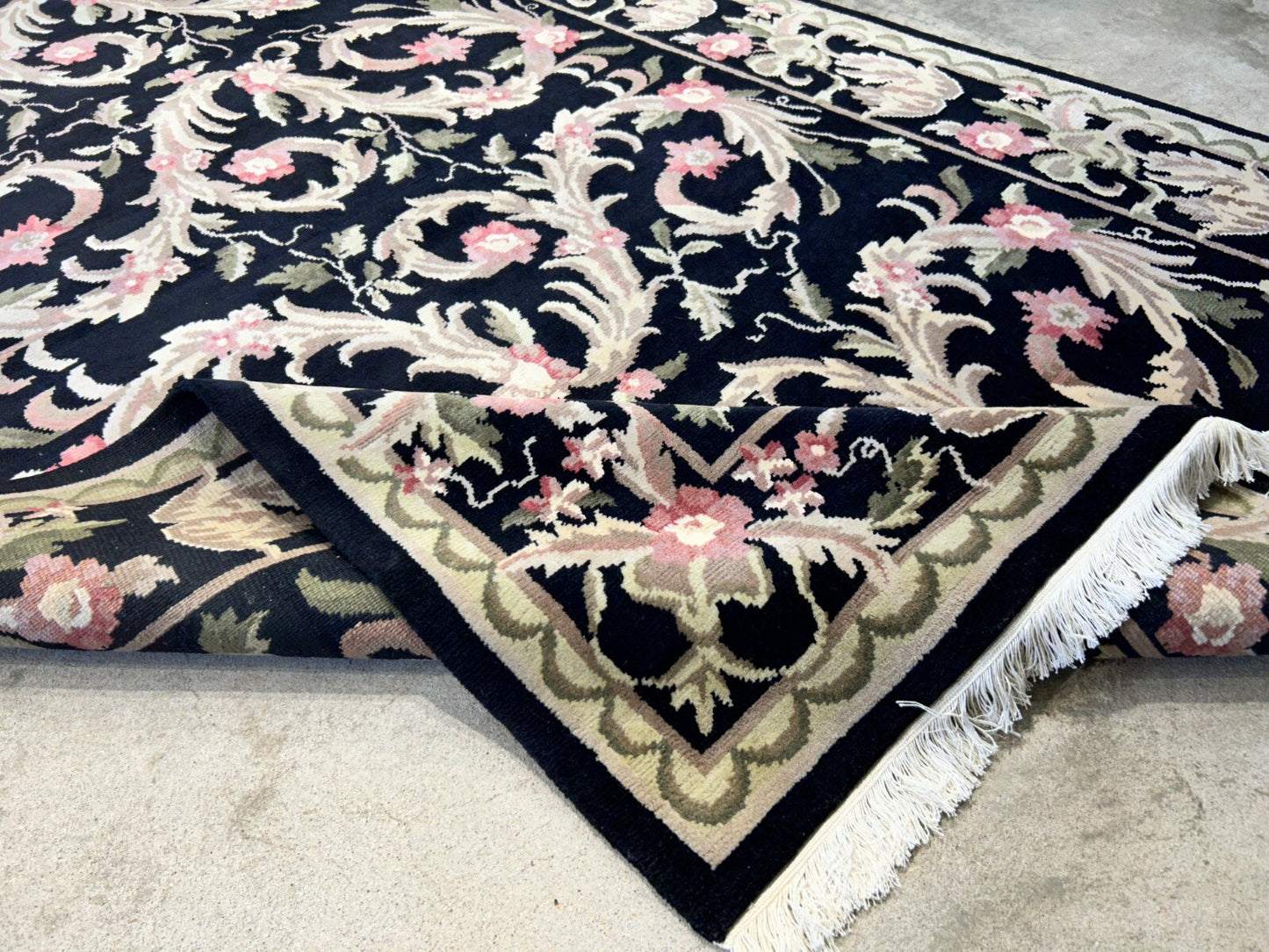 6'x9'2" Hand-Knotted 100% Wool Pile Indo-Tabati Carpet - Area Rug