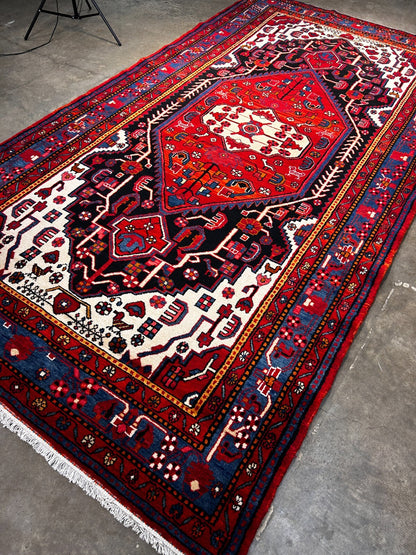 5'10" x 10'11" Hand-Knotted 100% Wool Pile Nahavande Area Rug