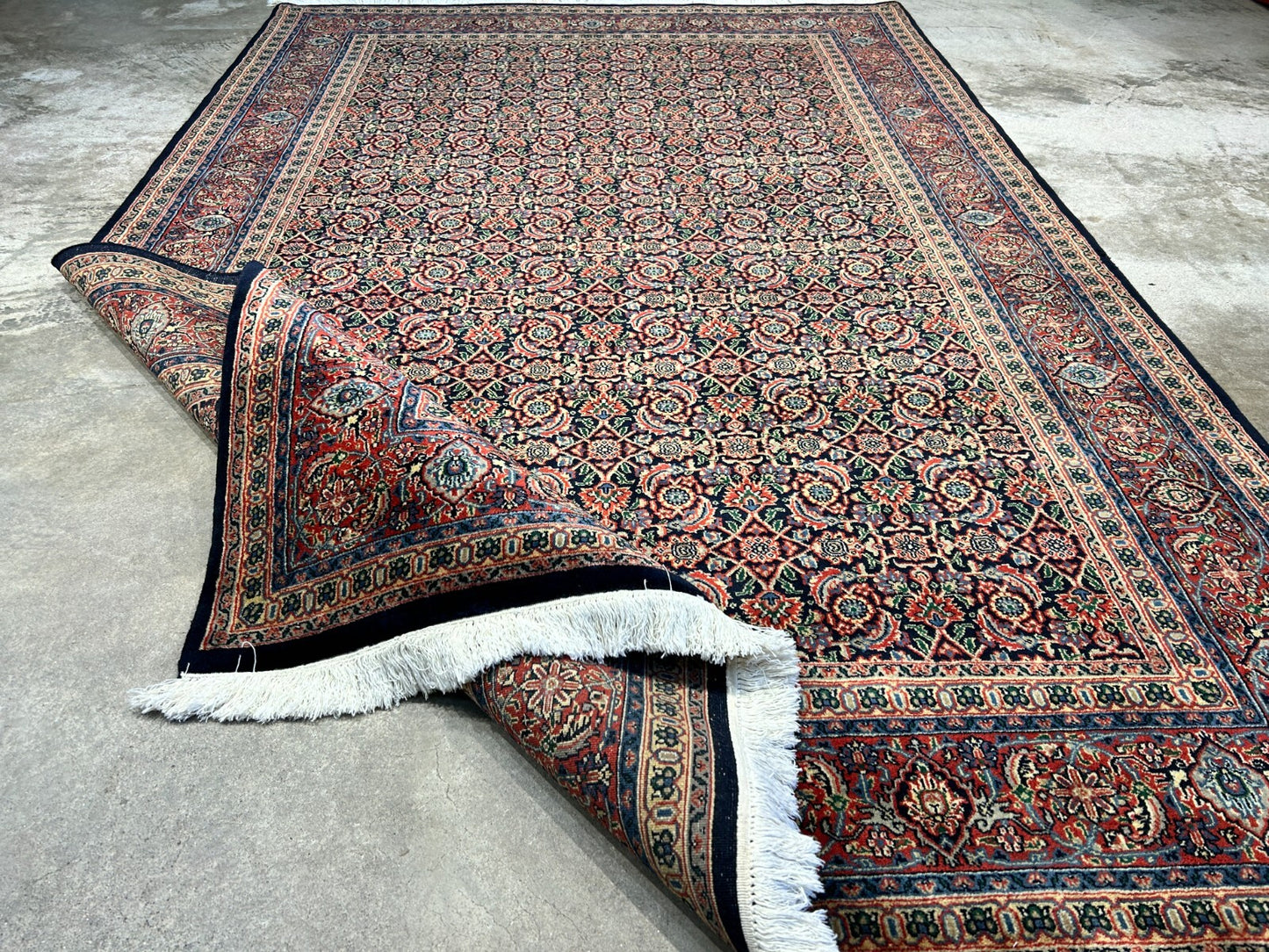 6'x9'2" Hand-Knotted 100% Wool Pile Herati Carpet - Area Rug