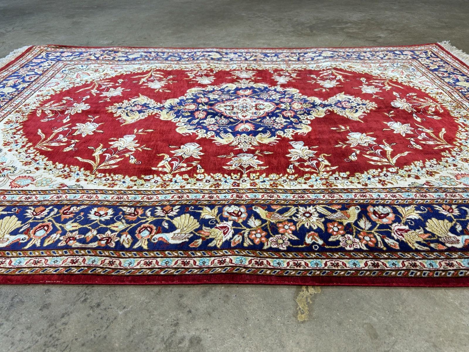 3'3"x5' Exquisite Fine Hand-Knotted 100% Silk Qume Area Rug