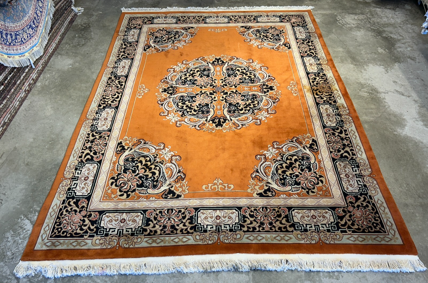 9'x12' Hand-Knotted 100% Wool Pile Oriental Rug