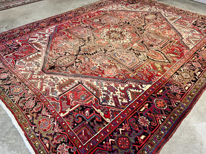 9'x11'9" Hand-Knotted 100% Wool Pile Herize Rug