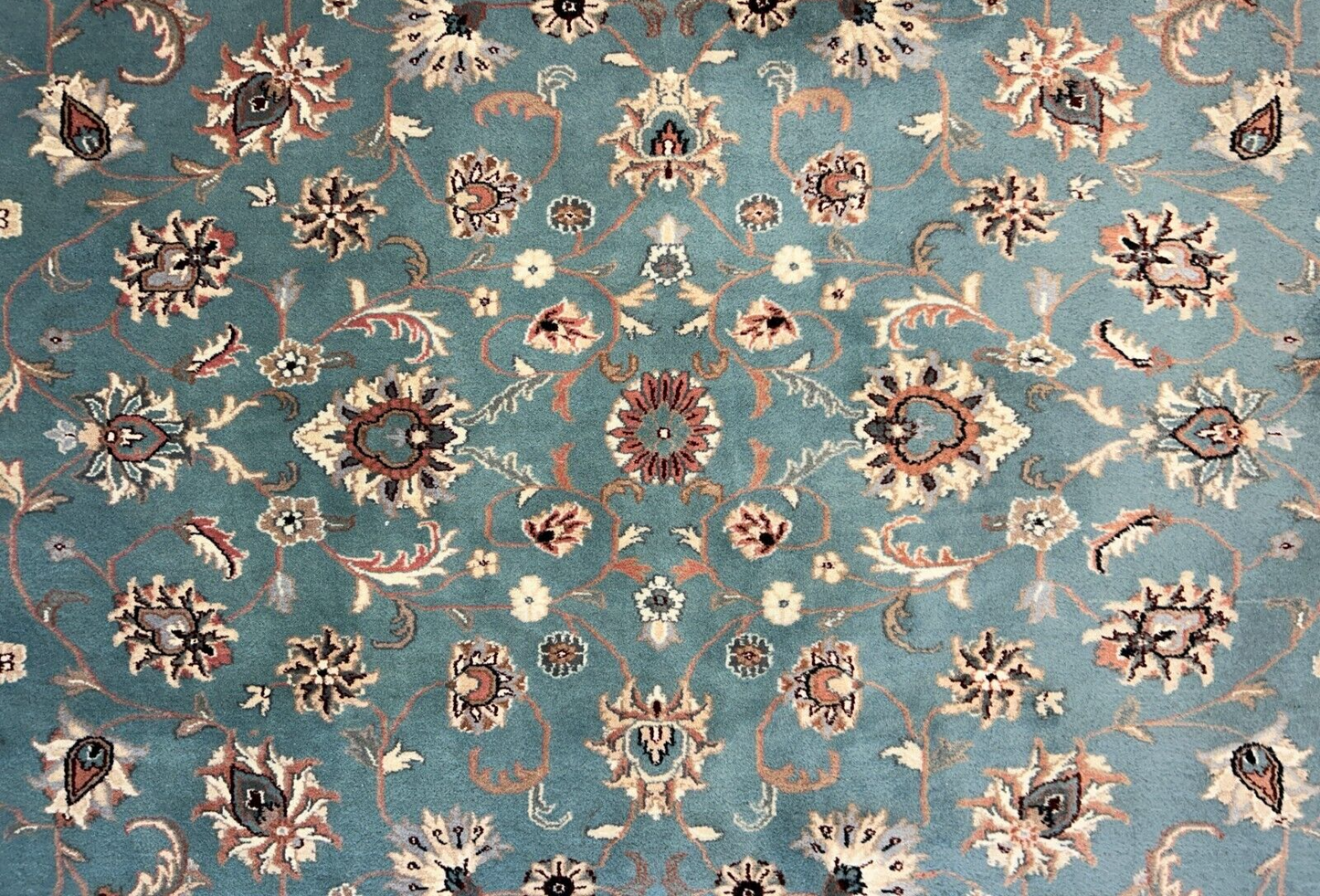 9'x12' Hand-Knotted 100% Wool Pile Kashane Design Carpet - Area Rug