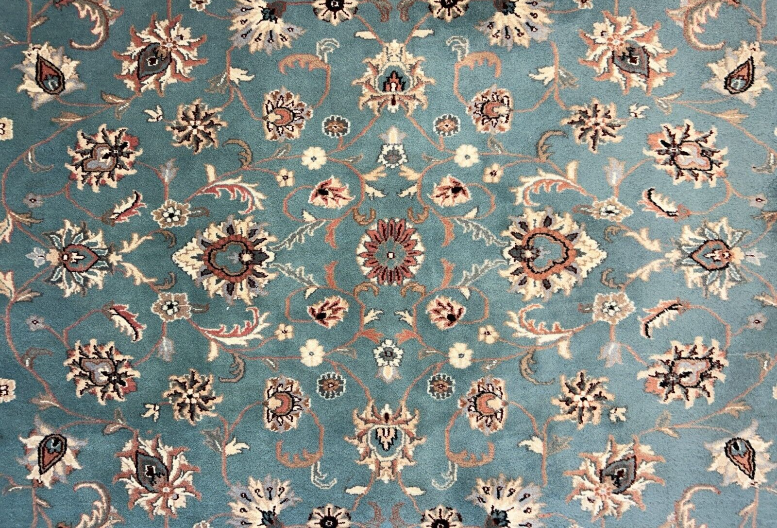 9'x12' Hand-Knotted 100% Wool Pile Kashane Design Carpet - Area Rug