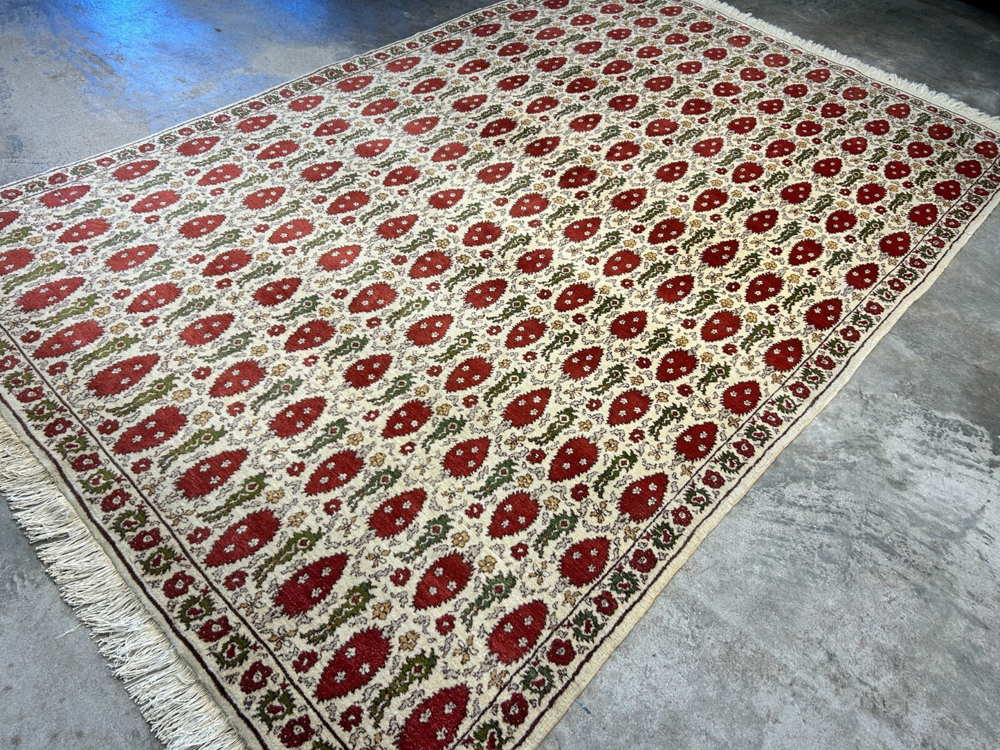 6'1"x9'2" Hand-Knotted 100% Wool Pile Turkish Carpet - Area Rug