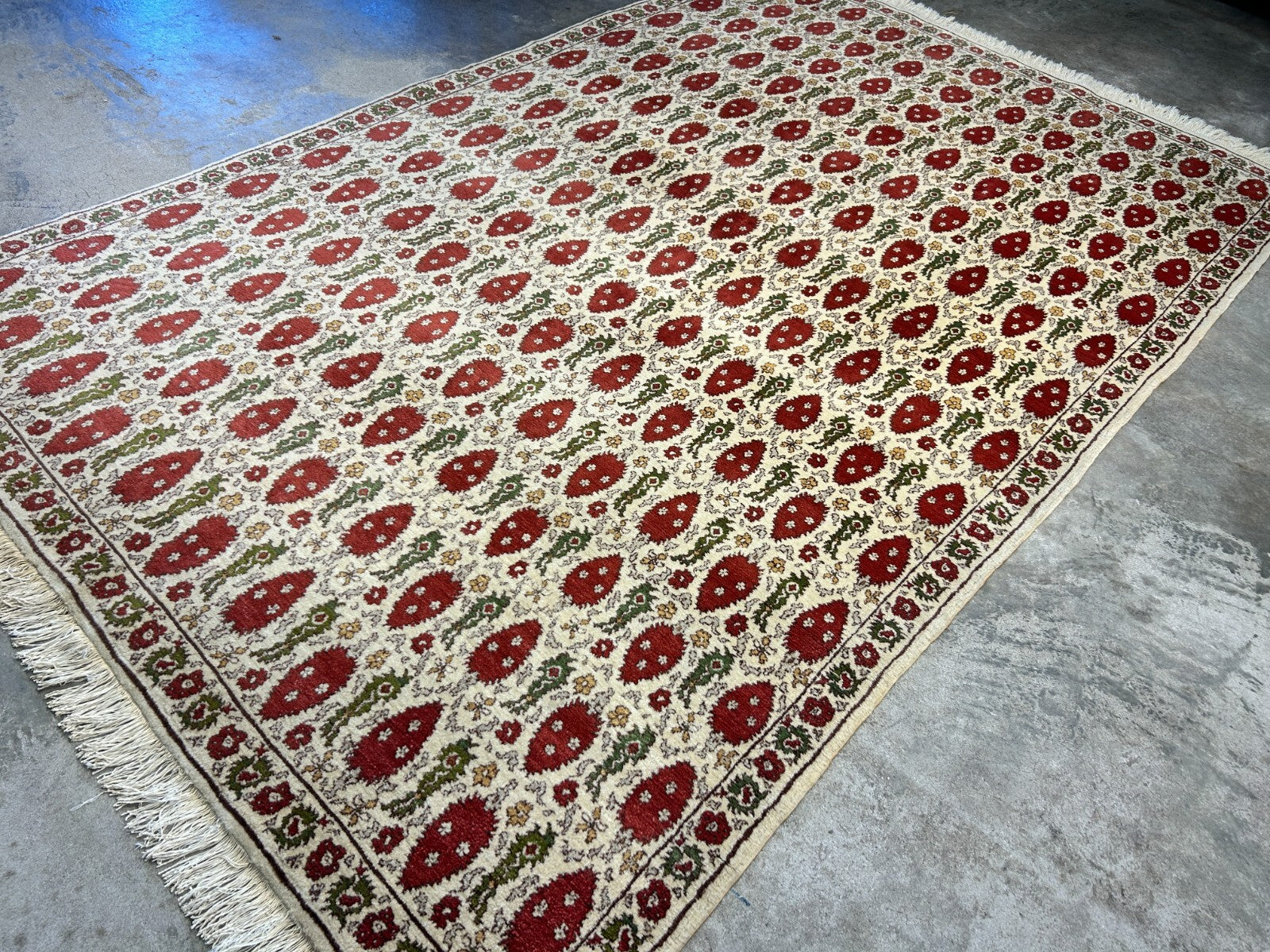 6'1"x9'2" Hand-Knotted 100% Wool Pile Turkish Carpet - Area Rug