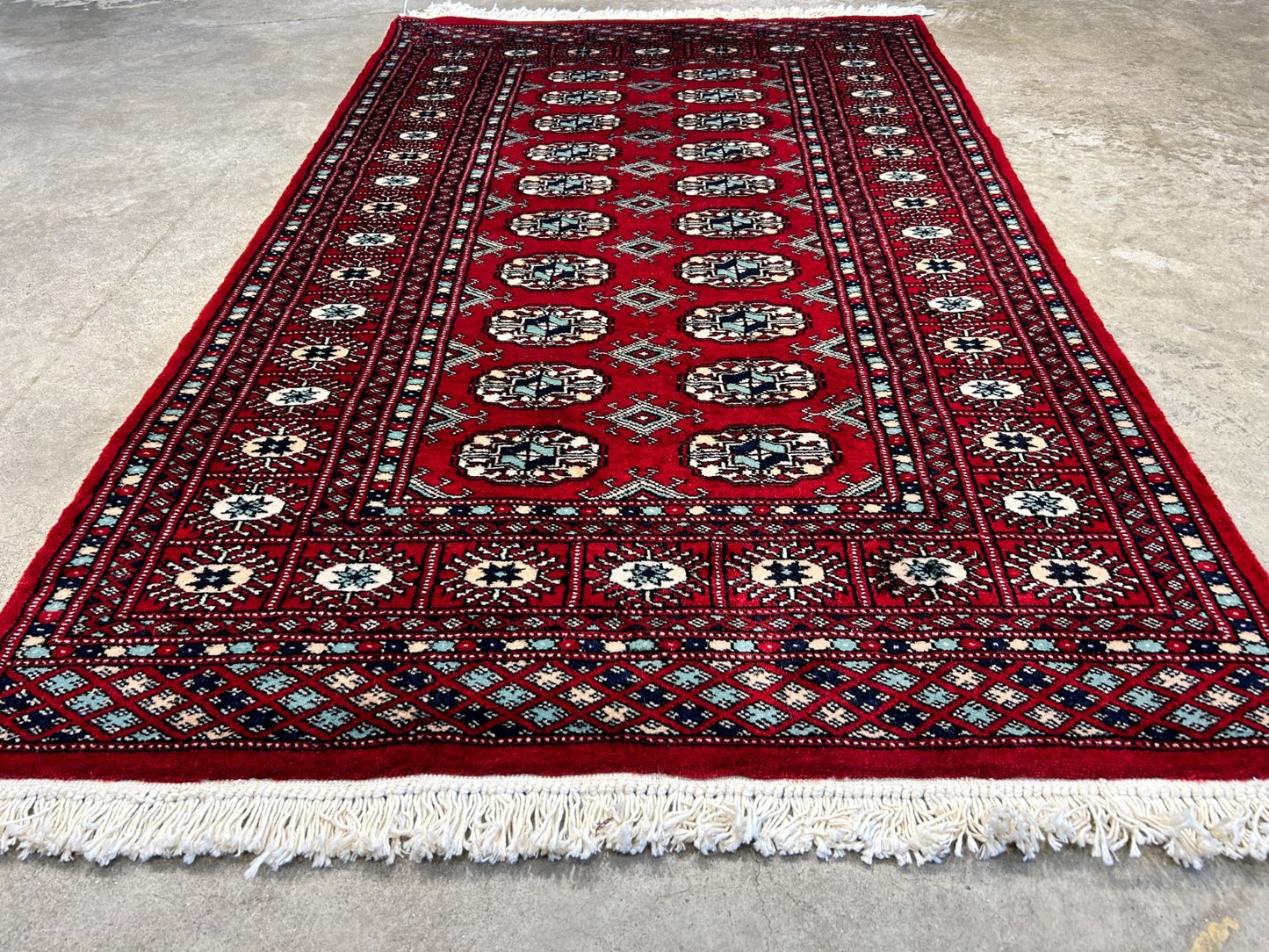 3'x5' Hand-Knotted 100% Wool Pile Bokhara Rug