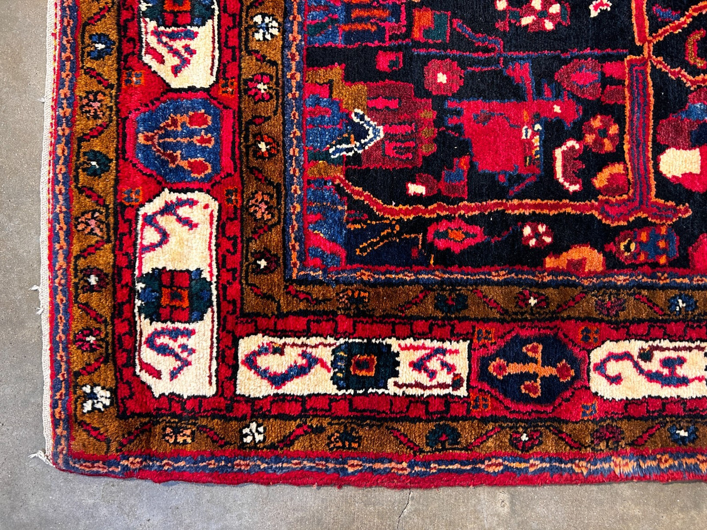 5'7" x 10'6" Hand-Knotted 100% Wool Pile Nahavande Area Rug - Carpet