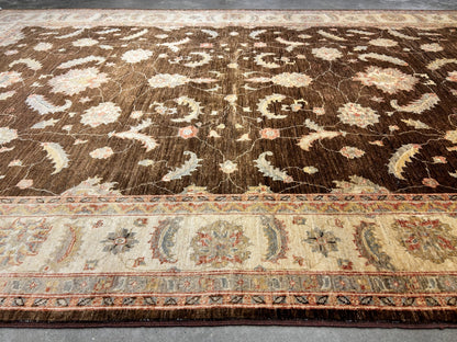 6'3"x9'7" Hand-Knotted 100% Wool Pile Peshawar Carpet - Area Rug