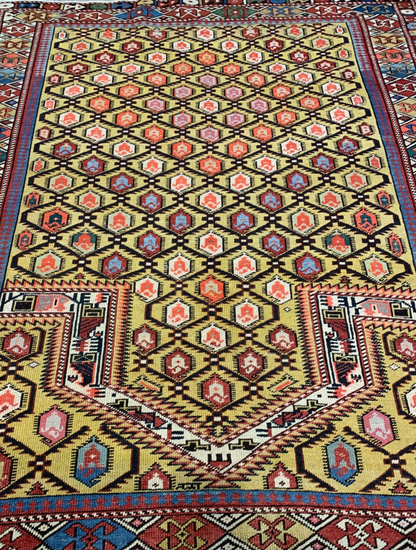 3'7"x4'6'' Collector Antique Russian Shiravan 100% Wool Area Rug