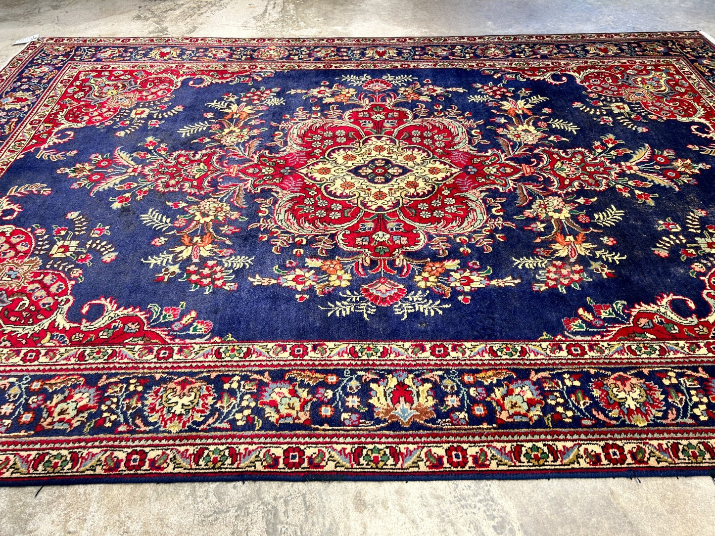 6'7"x9'9" Antique Hand-Knotted Wool Oriental Rug - Area Carpet