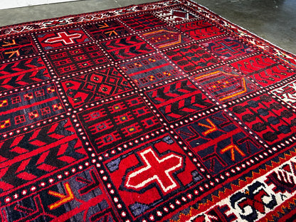 5'5" x 7'6'' Hand-Knotted 100% Wool Pile Bakhtiare Area Rug