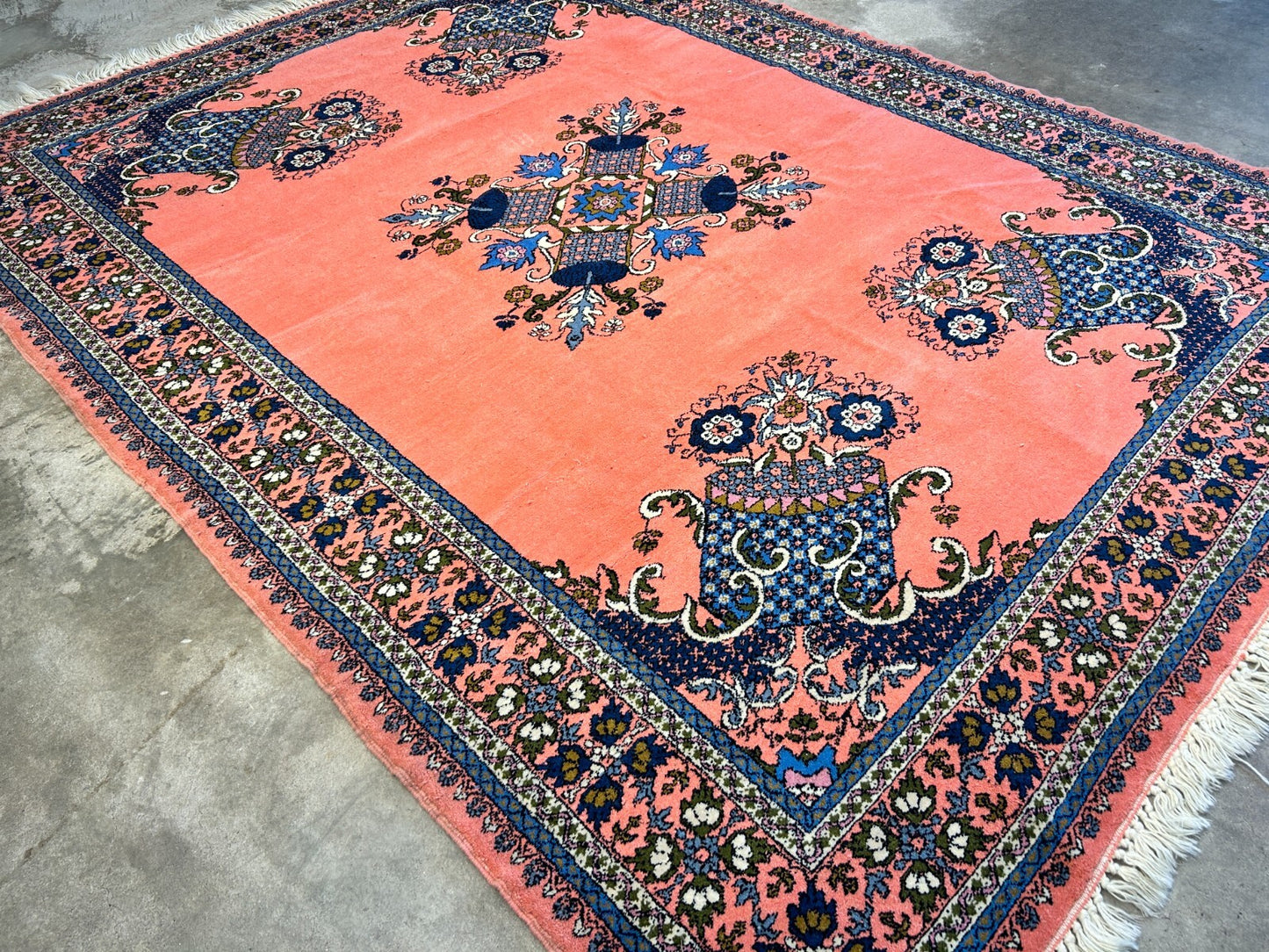 6'10"x9'1" Hand-Knotted 100% Wool Pile Morocco Carpet - Area Rug