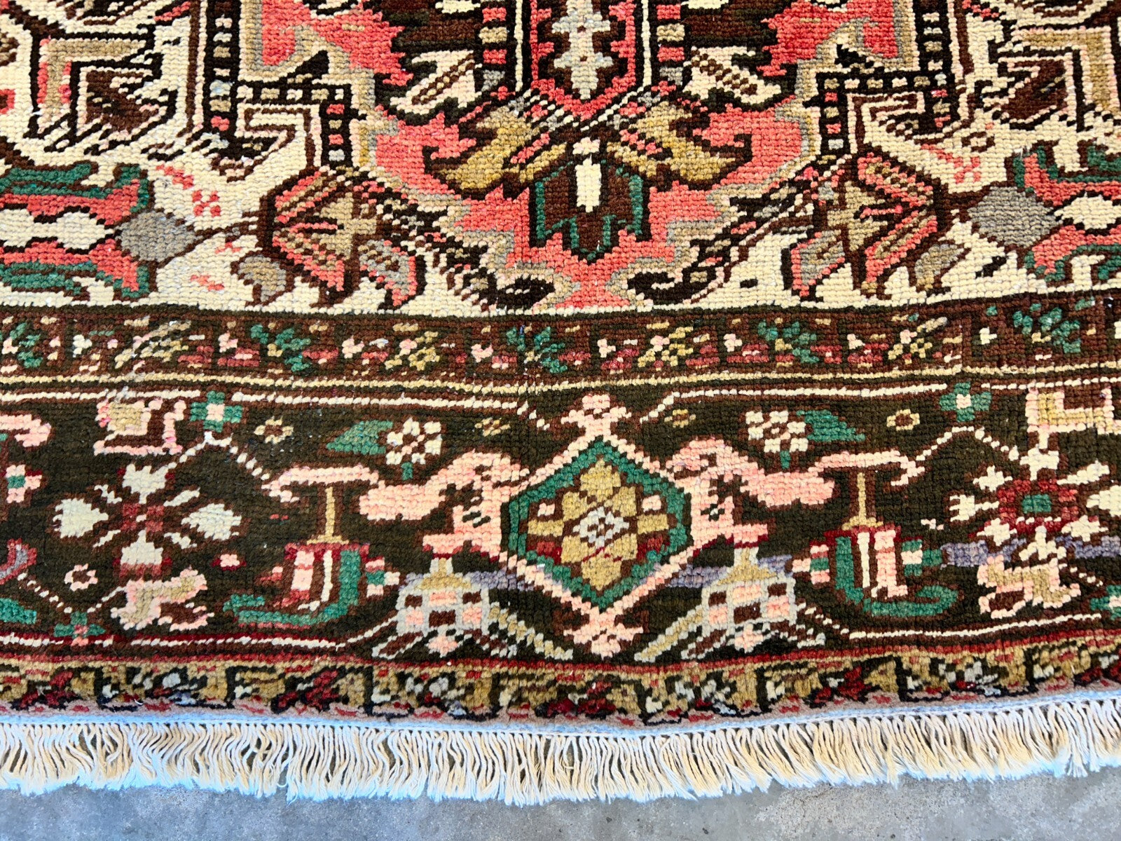 8'5"x11'10" Hand-Knotted 100% Wool Pile Herize Rug