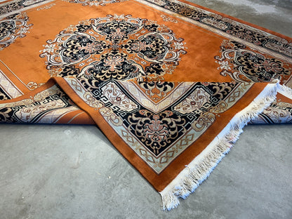 9'x12' Hand-Knotted 100% Wool Pile Oriental Rug