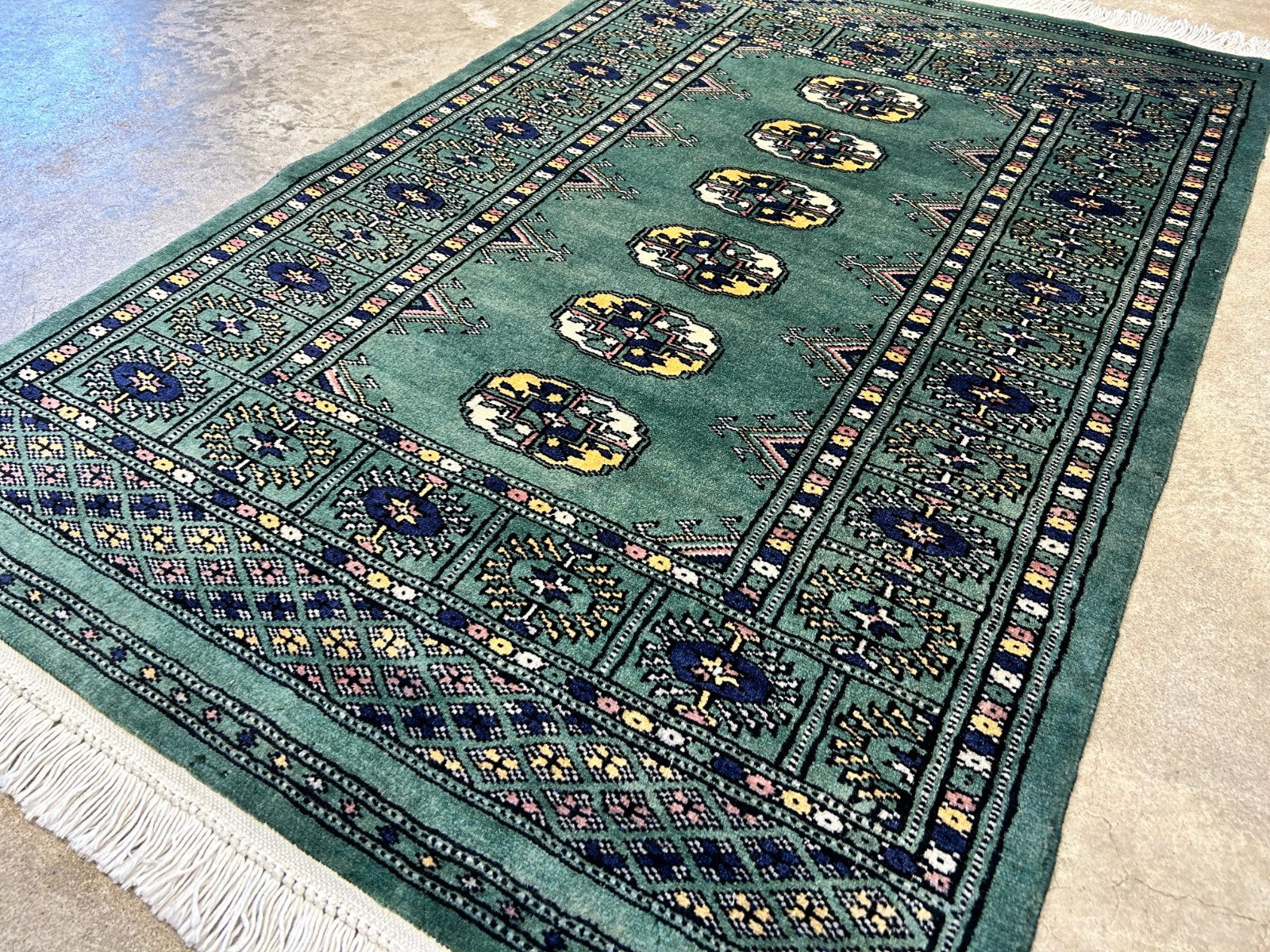 2'8"x4'1" Hand-Knotted 100% Wool Pile Bokhara Rug