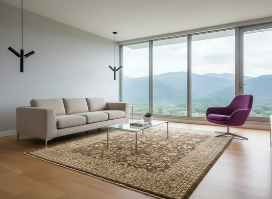 8’1”x9’11” Hand-Knotted 100% Wool Pile Oriental Area Rug - Carpet