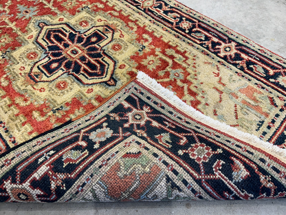 3’x5’ Hand-Knotted 100% Wool Indoserapi Area Rug - Carpet