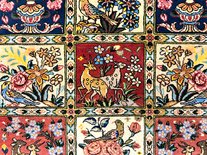 3'5"x5'2" Hand-Knotted 100% Lamb Wool Bakhtiarie Carpet - Area Rug