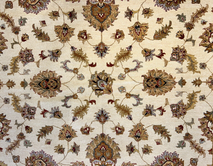 9'x12' Hand-Knotted 100% Wool Pile Kashane Design Carpet - Area Rug