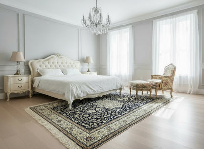 Collector Item - Very Fine 4'2"x6'3" Antique Hand-Knotted 100% Wool Naine Rug