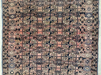 3'4"x5'3" Antique Hand-Knotted 100% Wool Pile Taky Bokhara Rug