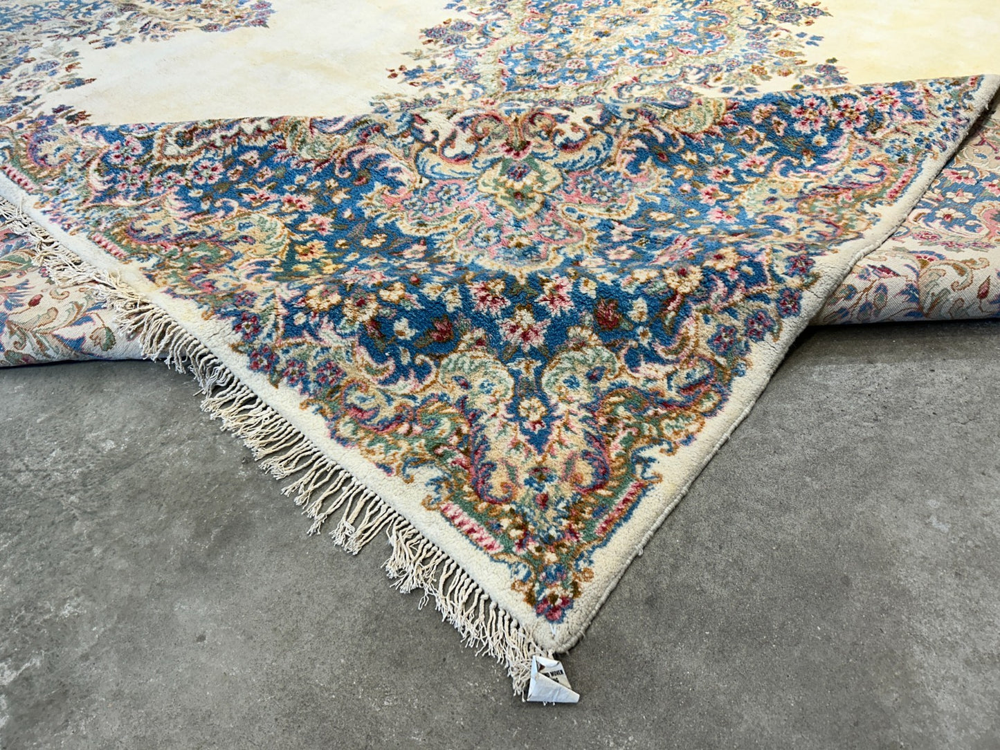 10'11"x14'9" Hand-Knotted 100% Wool Pile Kermane Area Rug - Carpet
