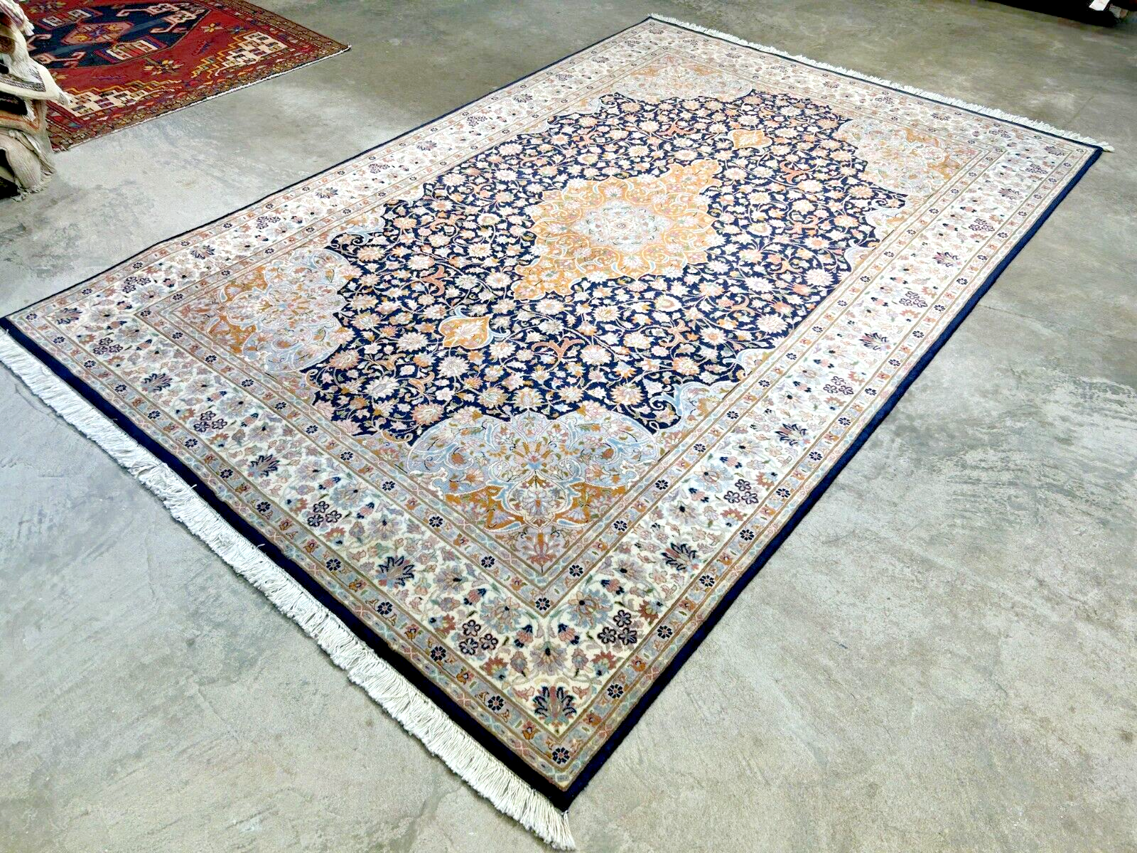 6'1"x9'4" Hand-Knotted 100% Wool Carpet - Pakpersian Kashane Area Rug