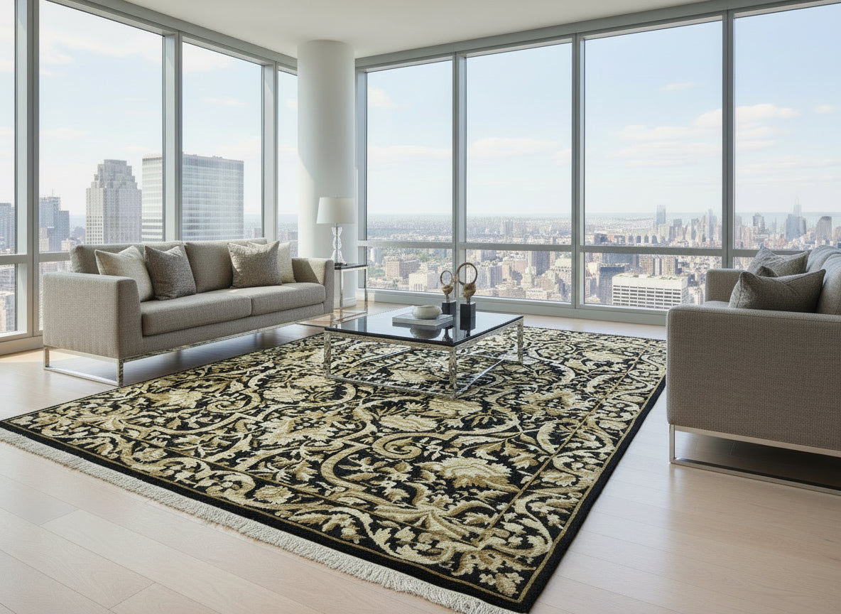 8’x10’ Hand-Knotted 100% Wool Pile Oriental Area Rug - Carpet