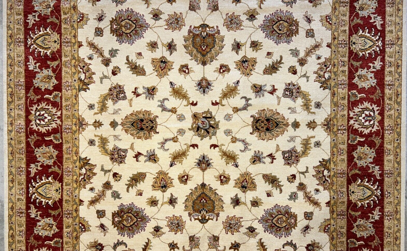 9'x12' Hand-Knotted 100% Wool Pile Kashane Design Carpet - Area Rug