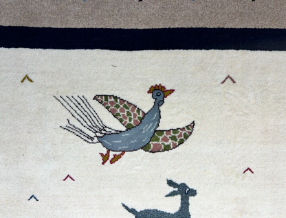 6'6"x9'1" Hand-Knotted 100% Wool Pile Gabeh Carpet - Area Rug