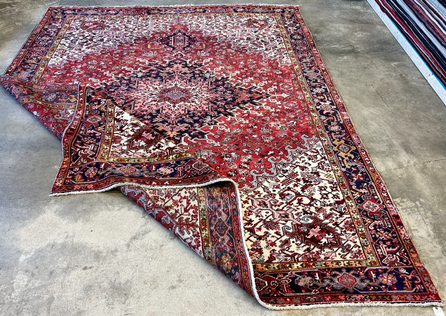 10'x12'4" Hand-Knotted 100% Lamb Wool Herize Carpet - Area Rug